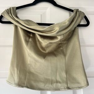 Meshki Olive and Gray Top